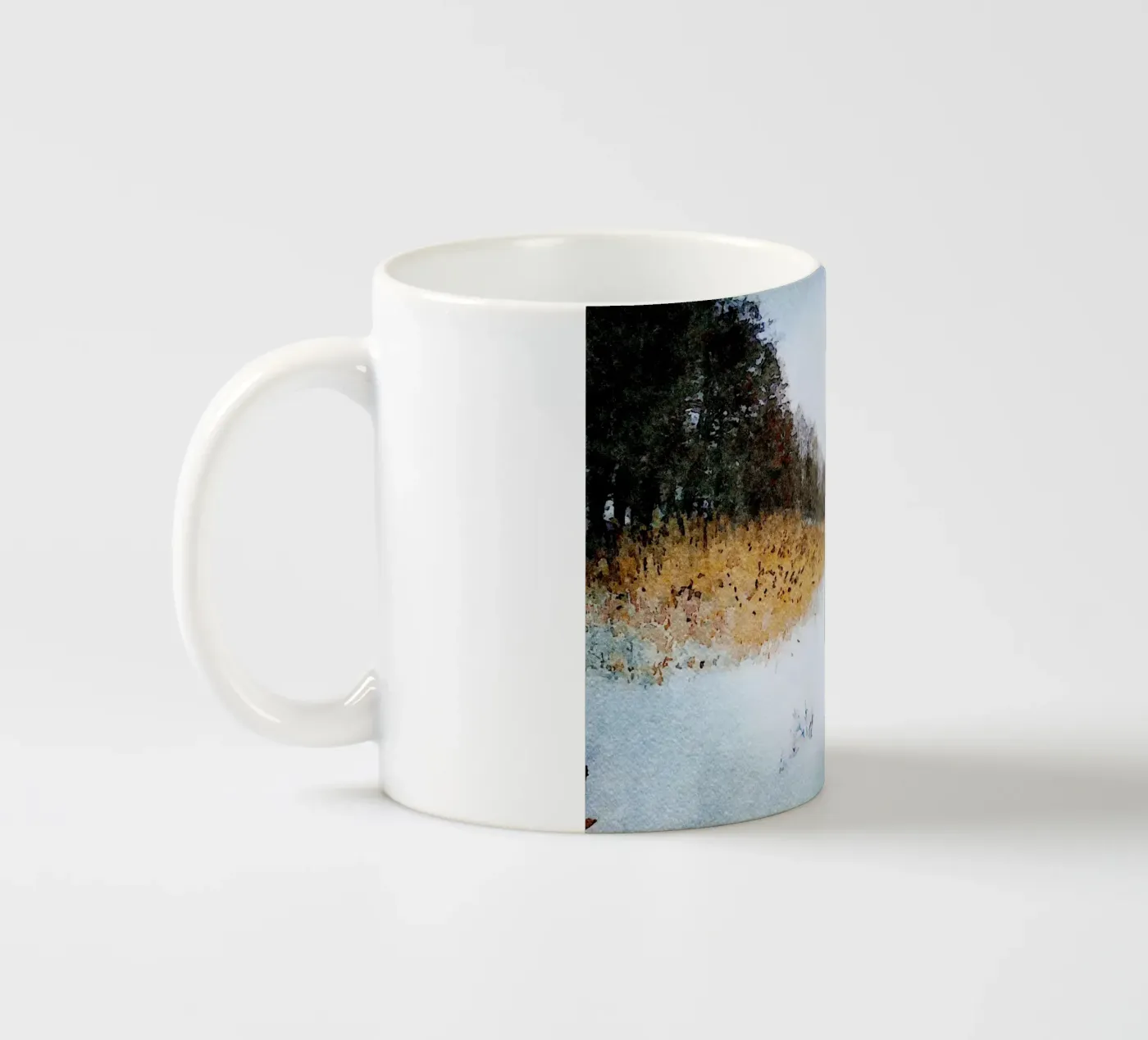 Winter ceramic mug by Massimo Frascogna