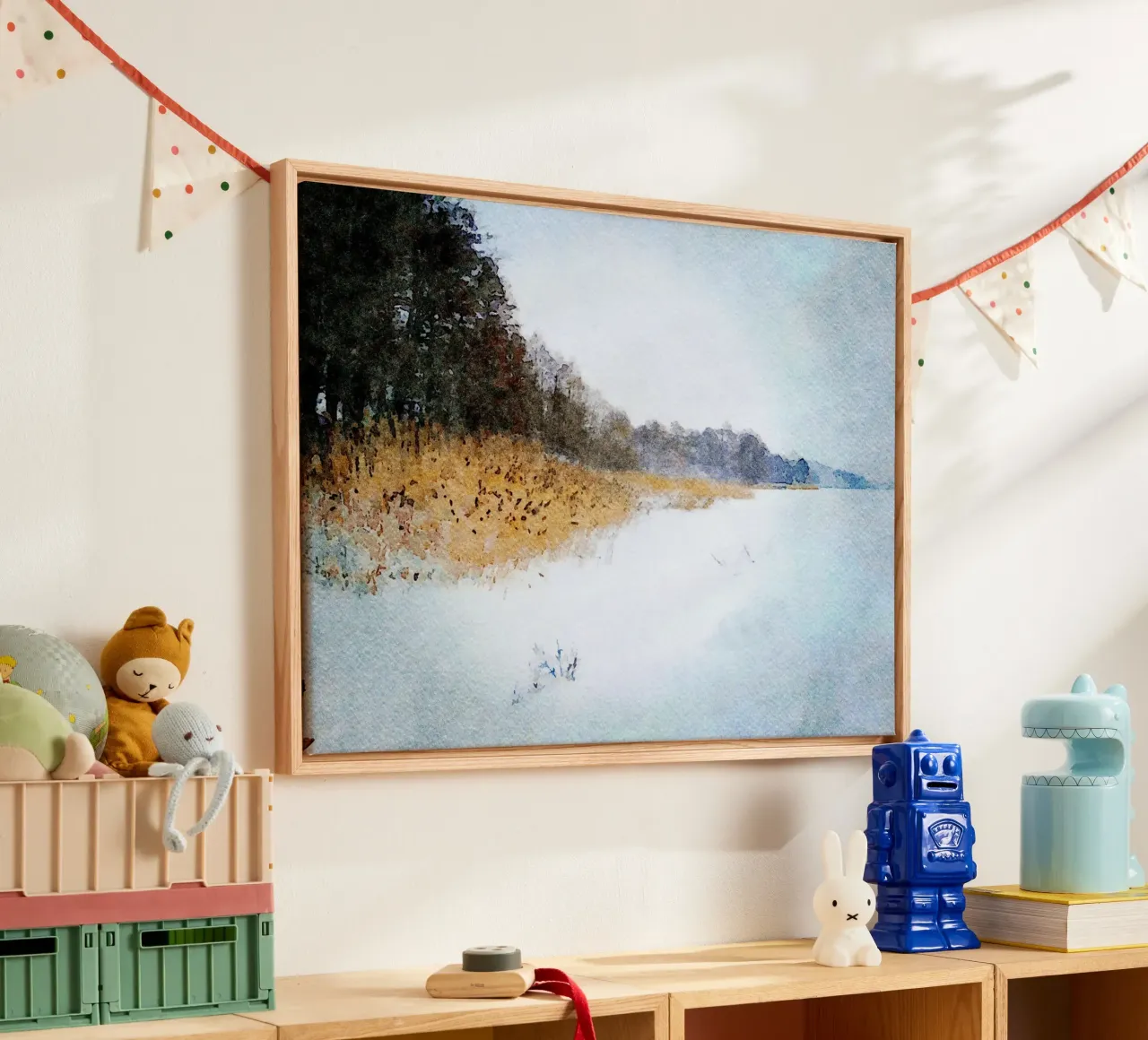 Winter acryl van Massimo Frascogna