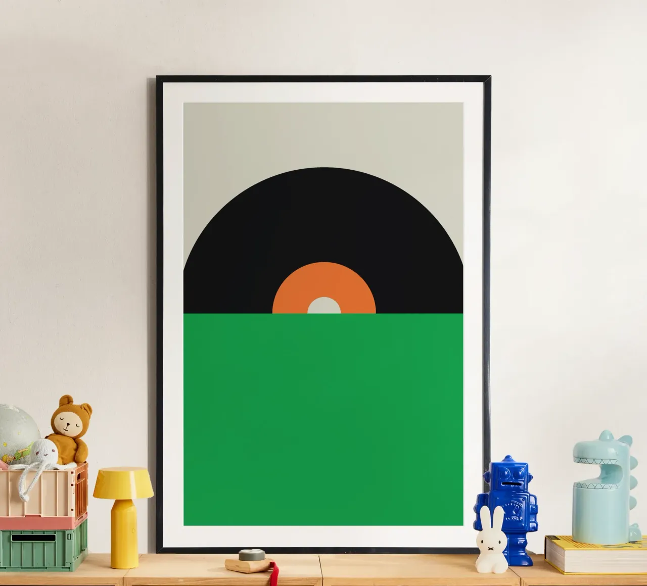 Bauhaus Vinyl Escape poster met aluminium frame van galihstudio
