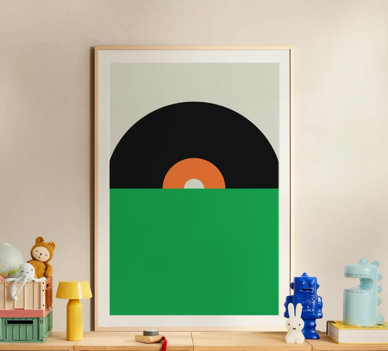 Bauhaus Vinyl Escape poster met aluminium frame van galihstudio