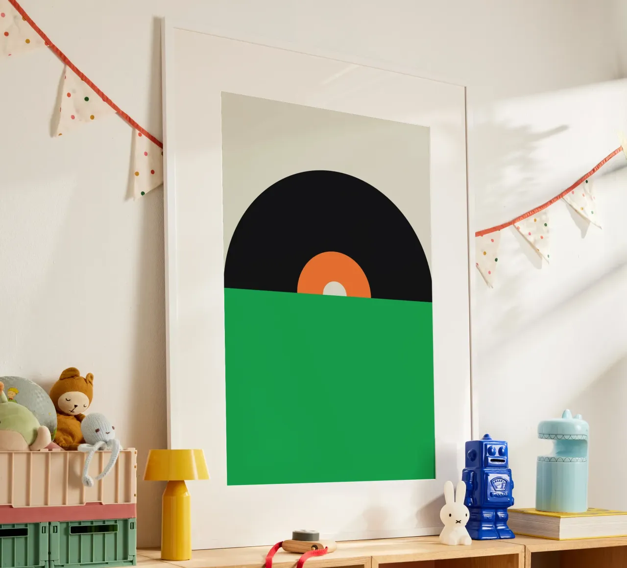 Bauhaus Vinyl Escape poster met aluminium frame van galihstudio