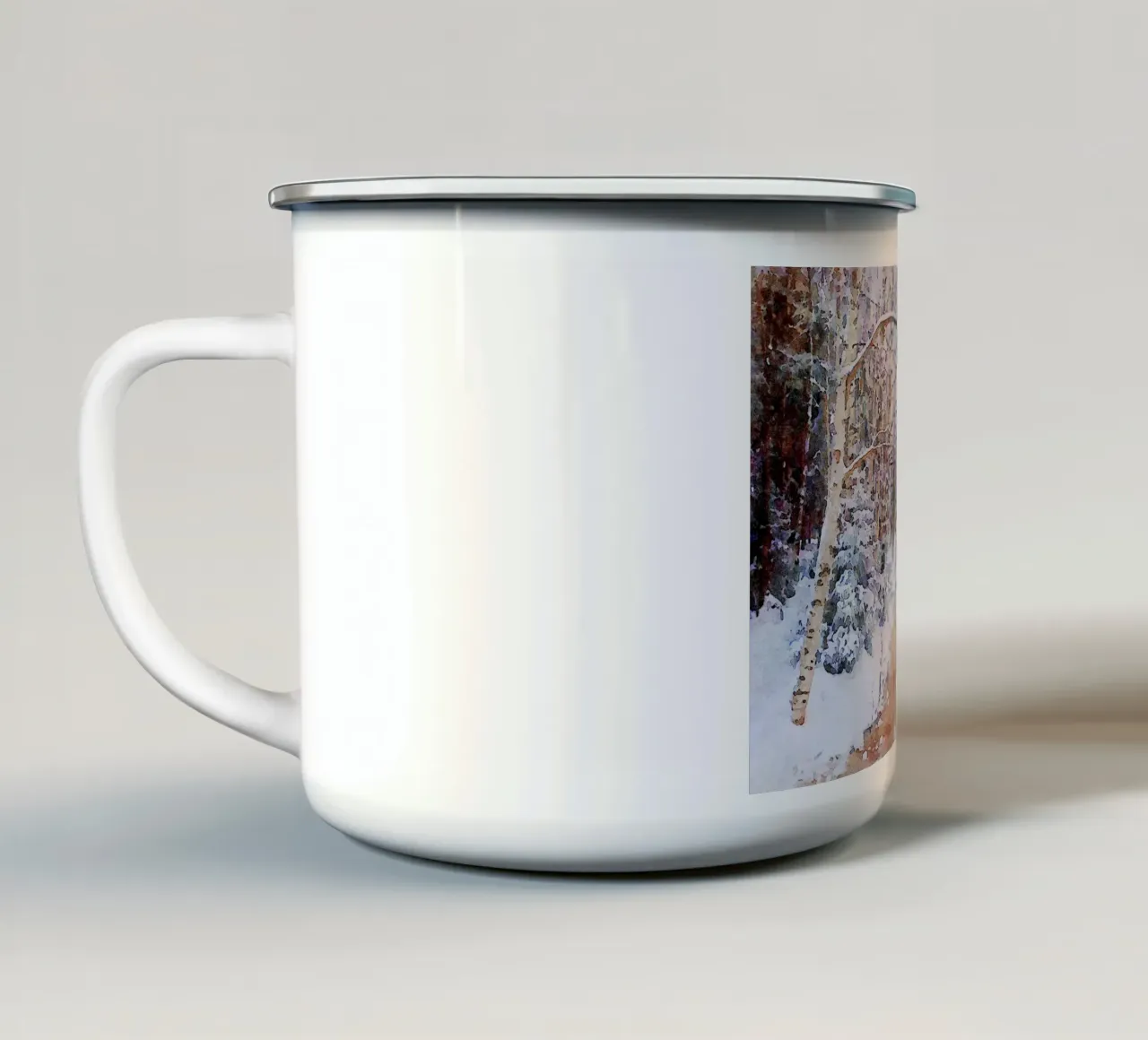 Inverno tazza in smalto da Massimo Frascogna