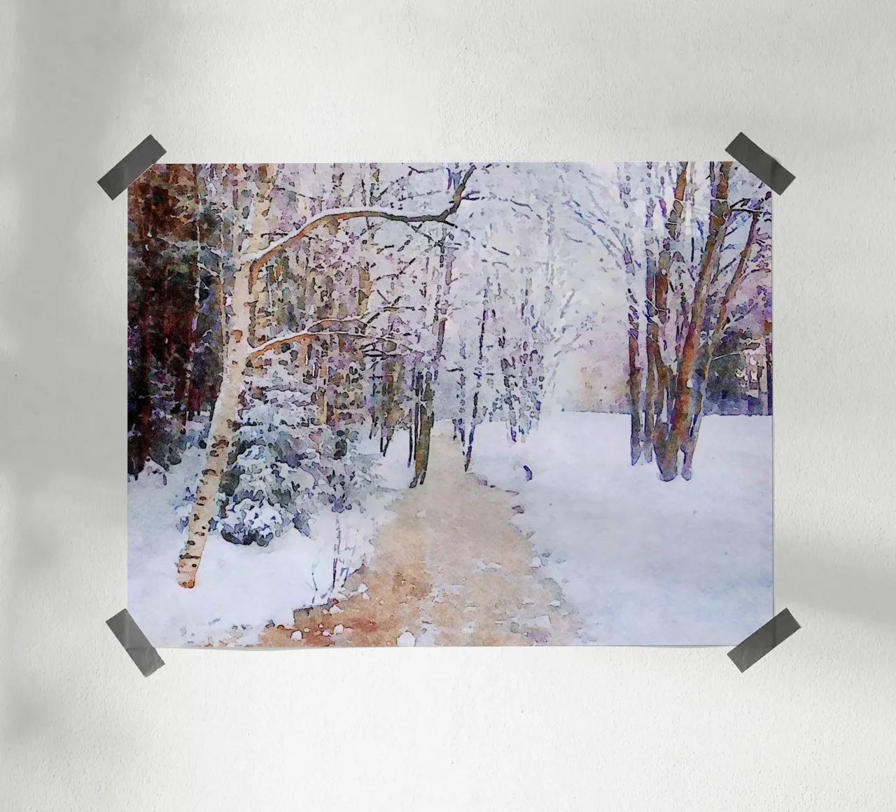 Inverno poster con telaio in alluminio da Massimo Frascogna