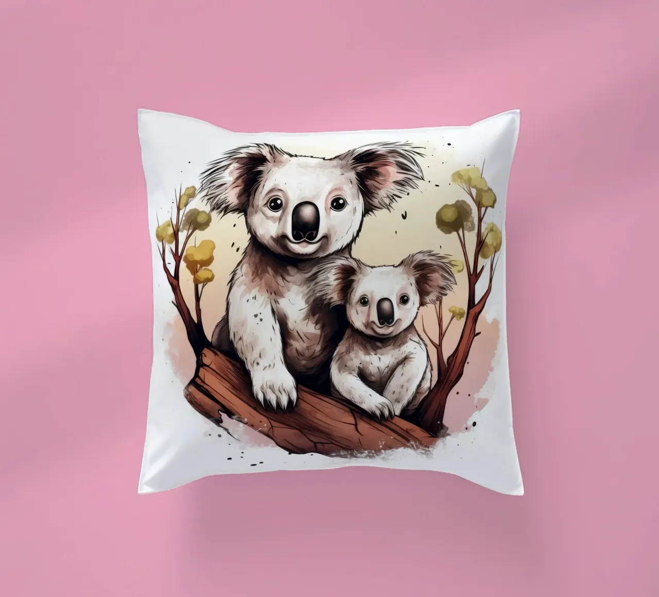 Duo di Koala retrò cuscino da Funny Animals