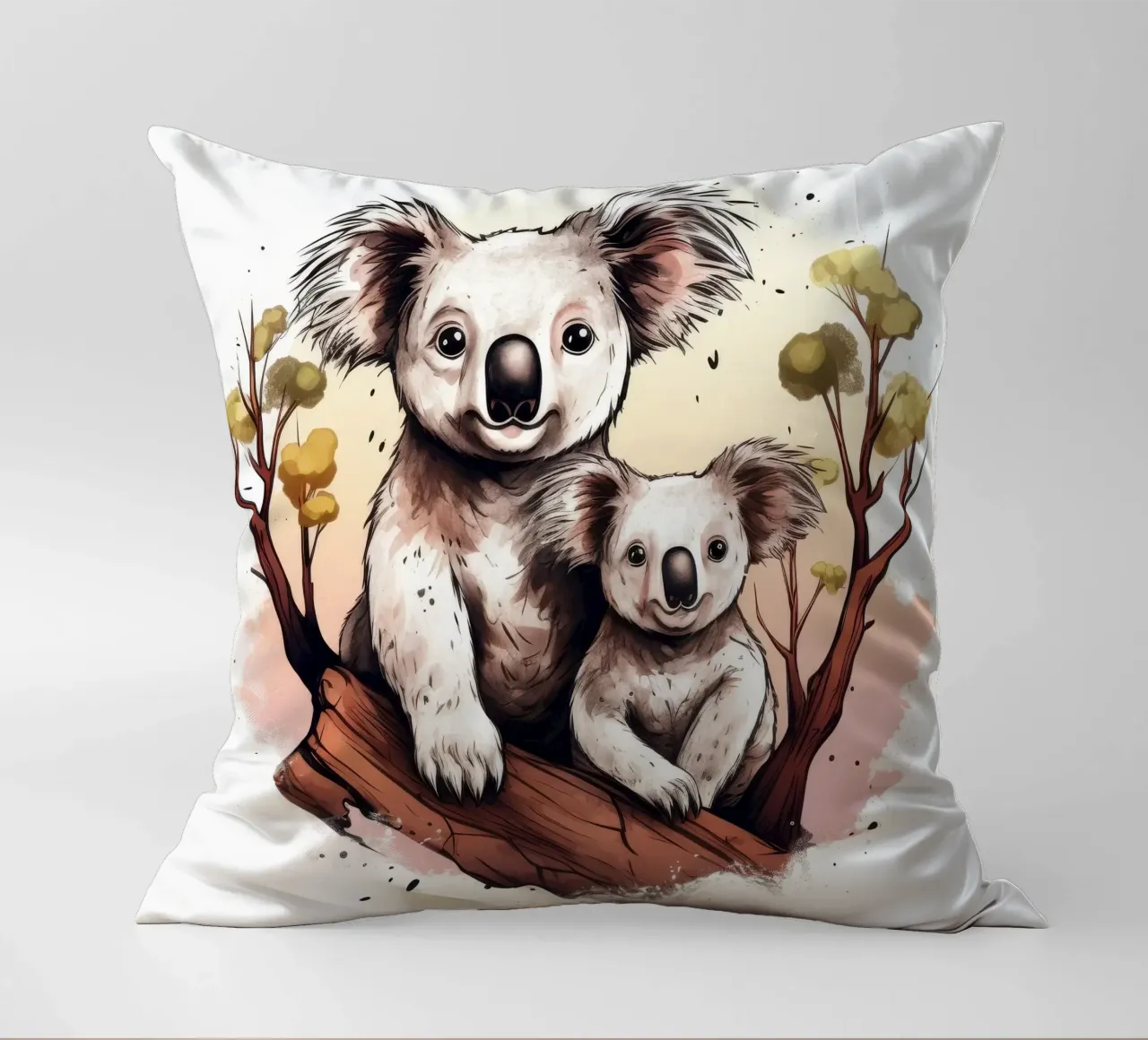 Duo di Koala retrò cuscino da Funny Animals