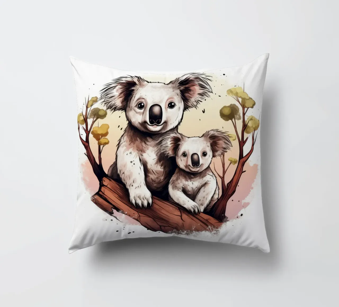 Duo di Koala retrò cuscino da Funny Animals