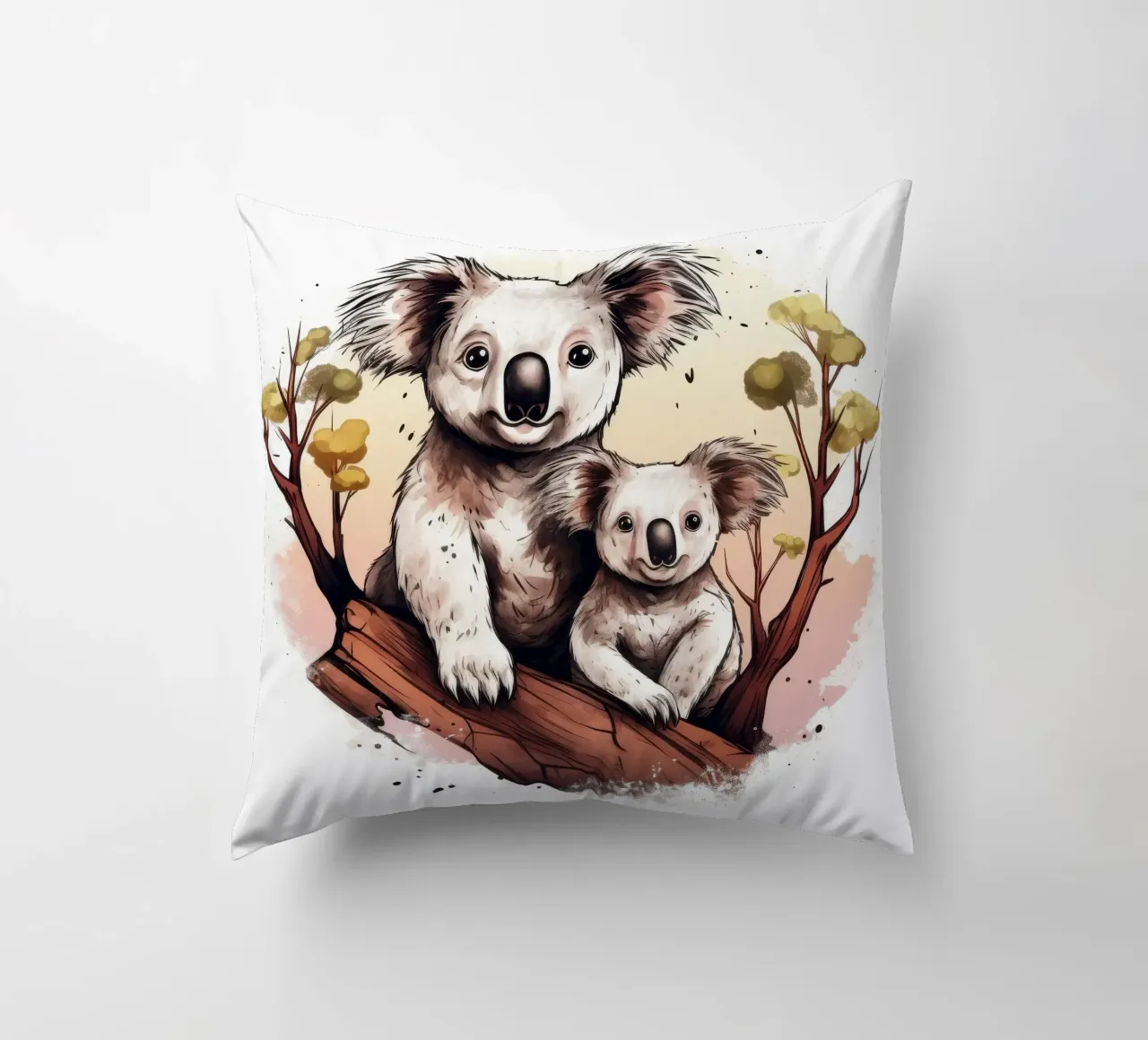 Duo di Koala retrò cuscino da Funny Animals