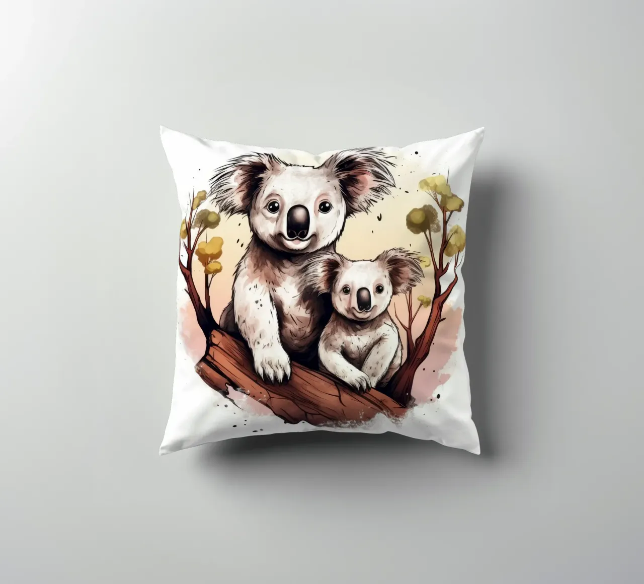 Duo di Koala retrò cuscino da Funny Animals