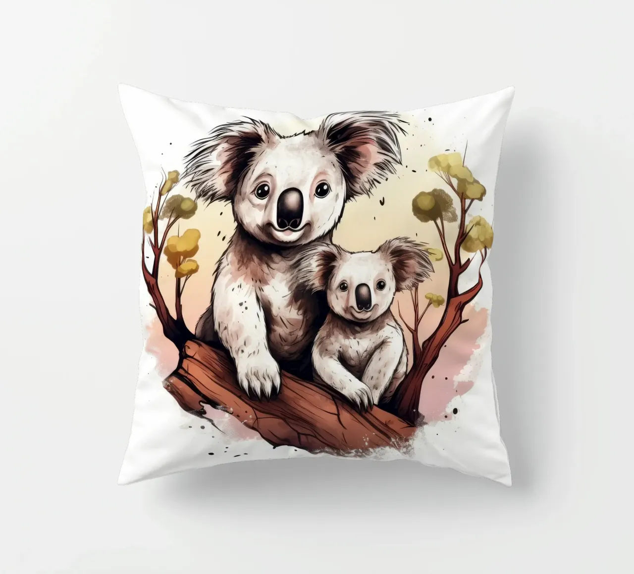 Duo di Koala retrò cuscino da Funny Animals