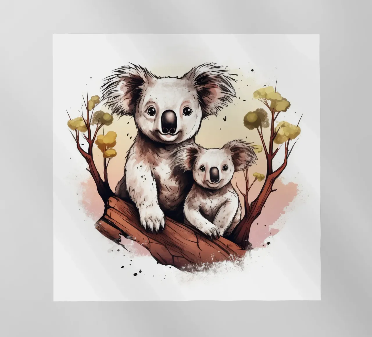 Duo di Koala retrò pellicola backlit da Funny Animals