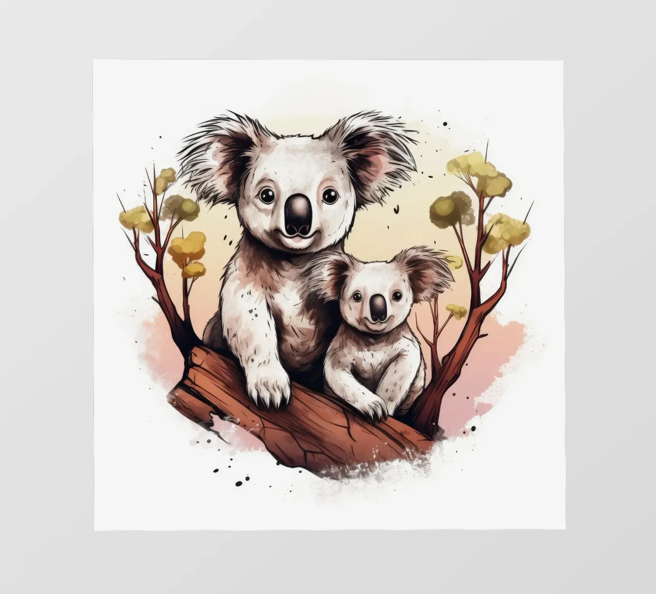 Duo di Koala retrò pellicola backlit da Funny Animals
