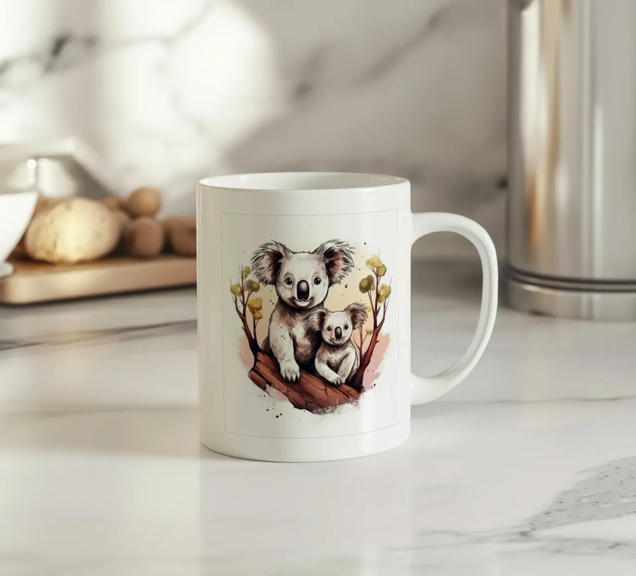Duo di Koala retrò tazza in ceramica da Funny Animals