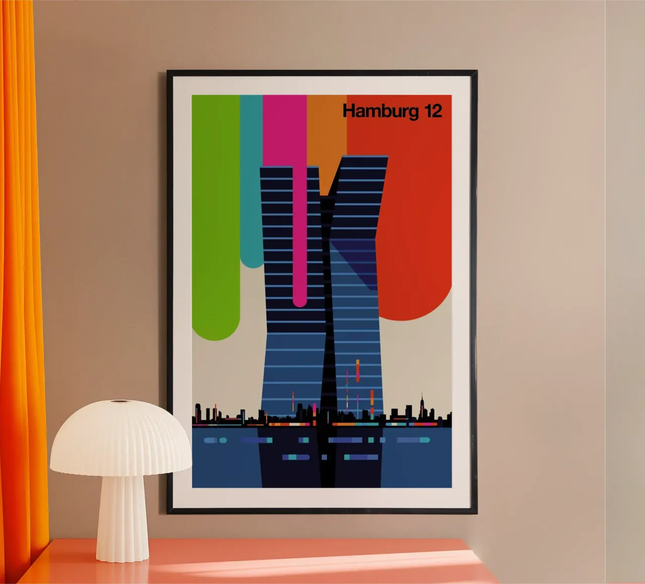 Hamburg 12 poster con telaio in alluminio da Bo Lundberg