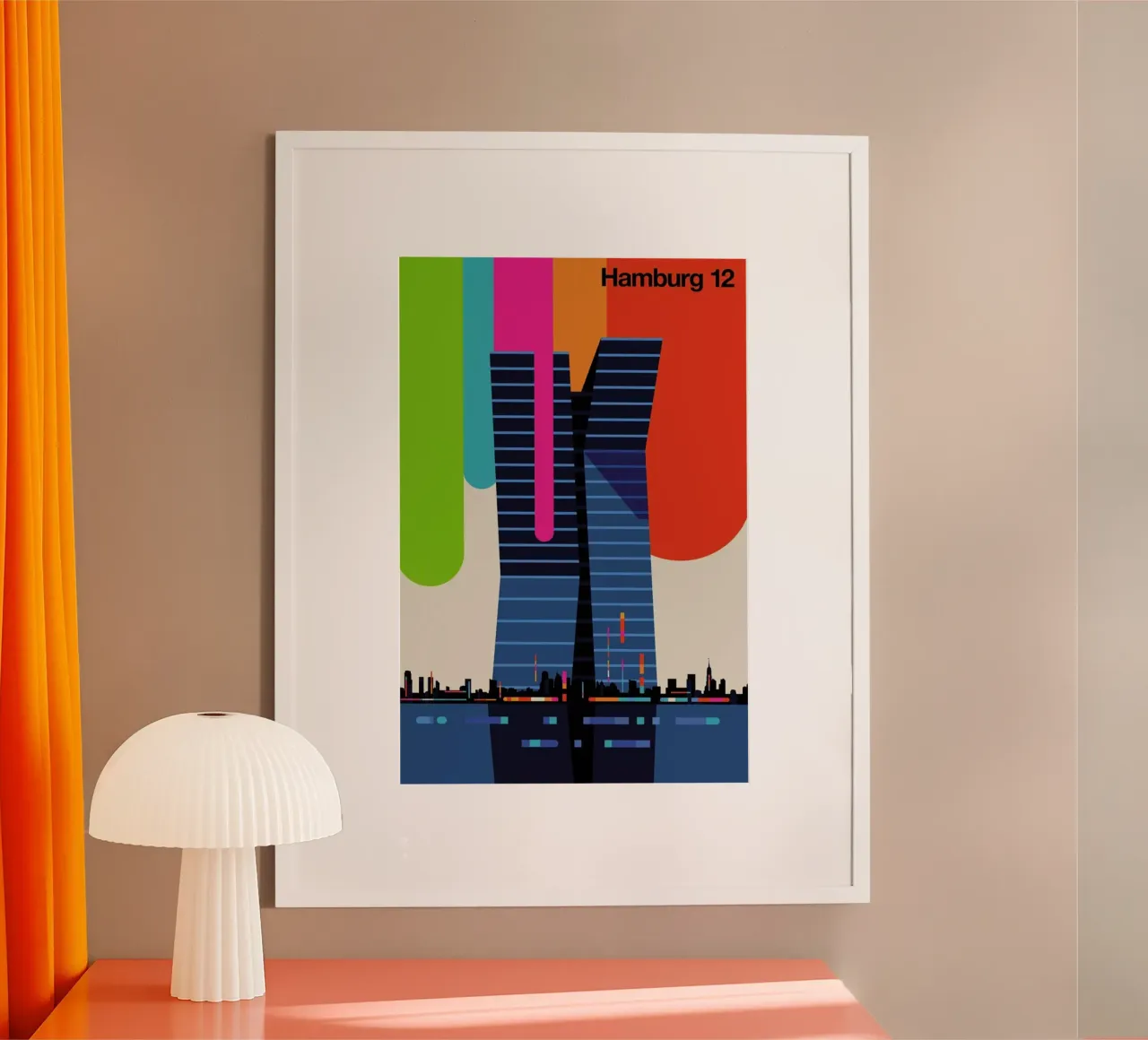Hamburg 12 poster con telaio in alluminio da Bo Lundberg
