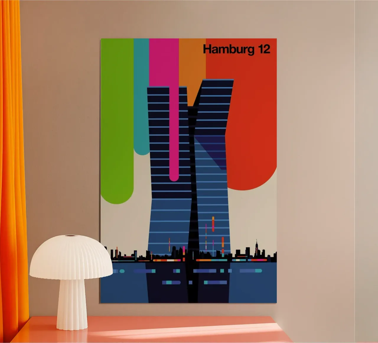 Hamburg 12 poster con telaio in alluminio da Bo Lundberg