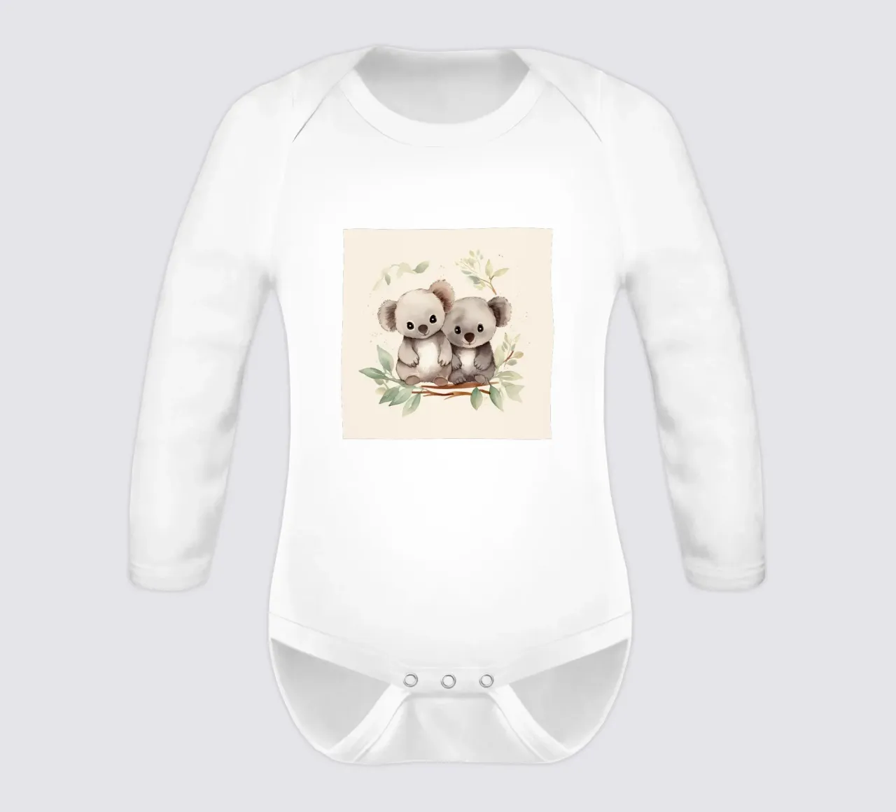 Retro Koala Duo Langarm Babybody von Funny Animals