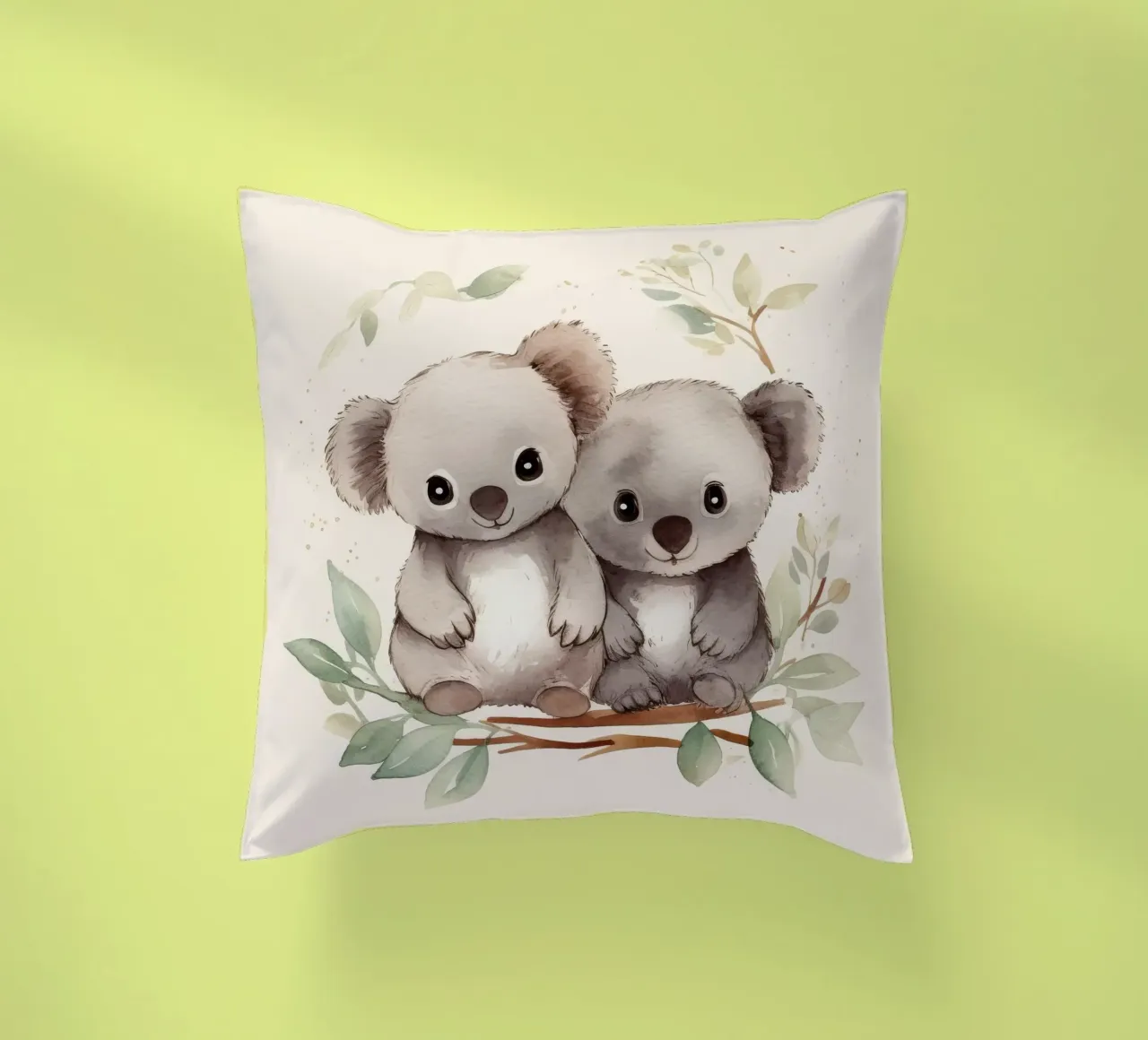 Retro Koala Duo decorative cushion by Funny Animals