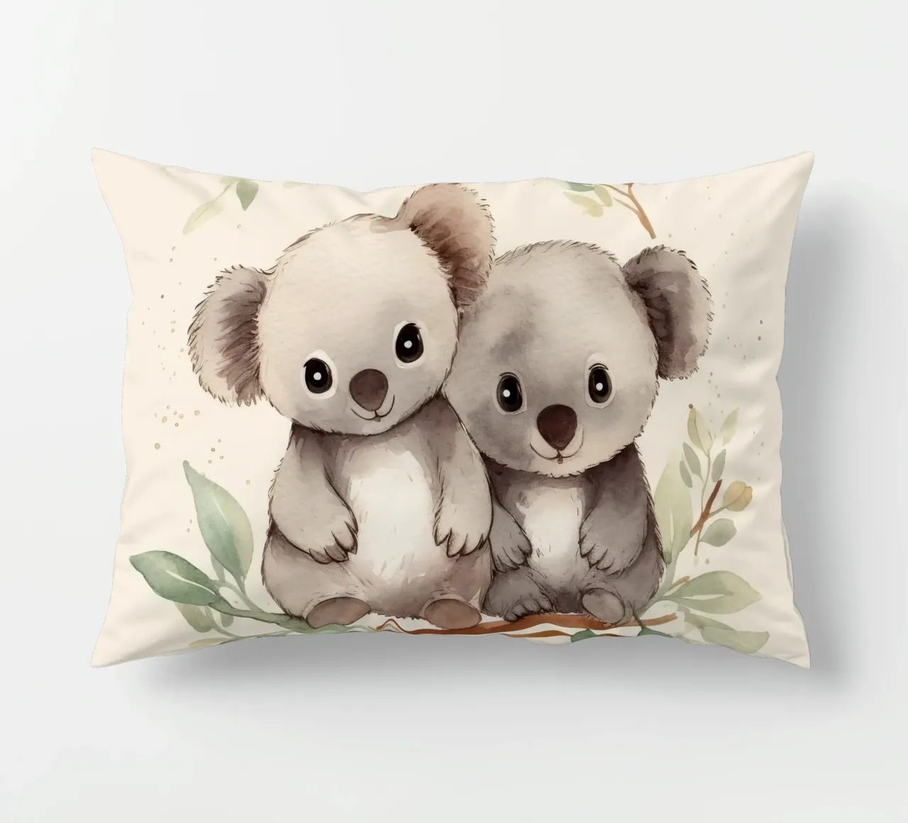 Retro Koala Duo decorative cushion by Funny Animals