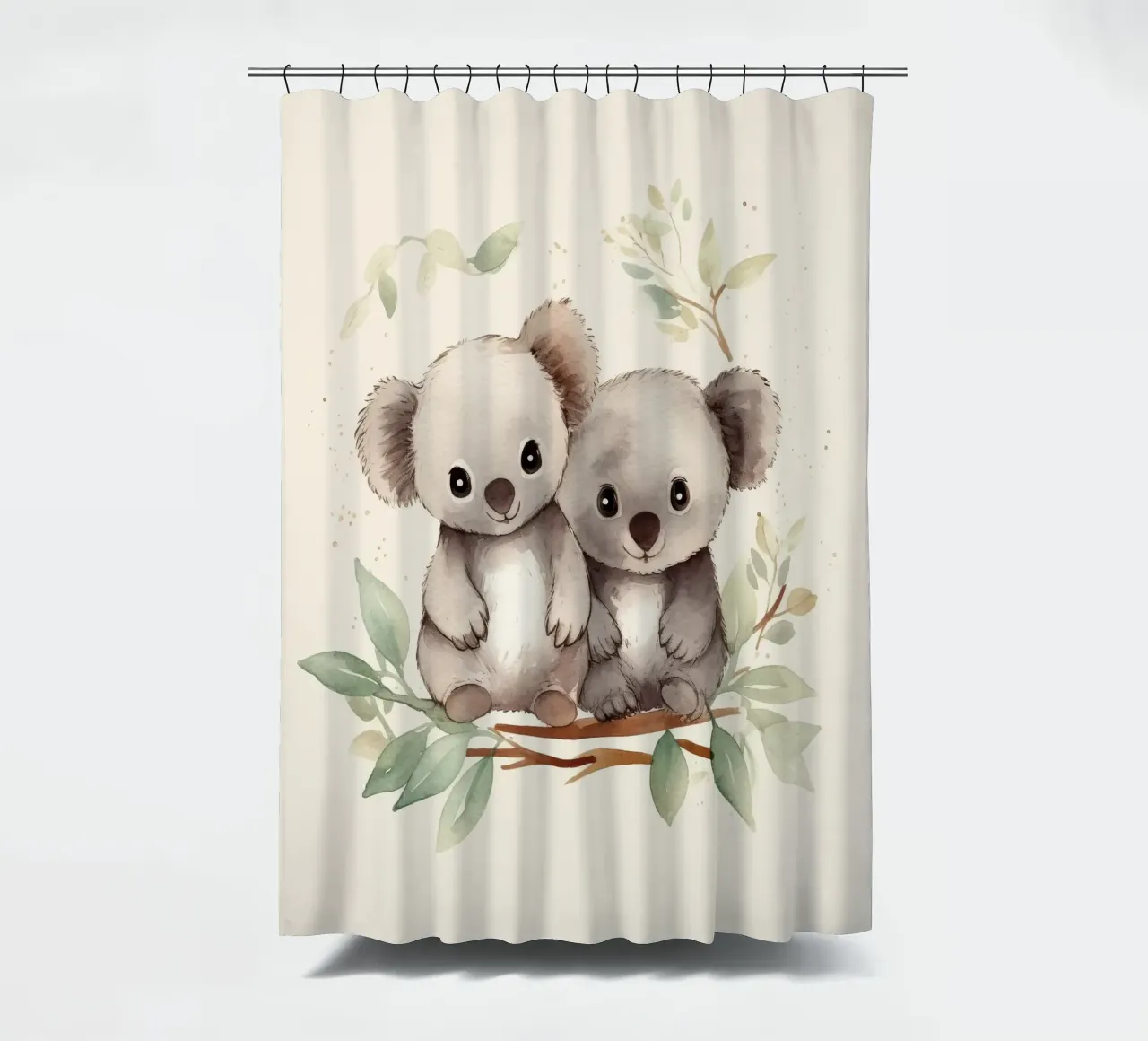 Retro Koala Duo Duschvorhang von Funny Animals