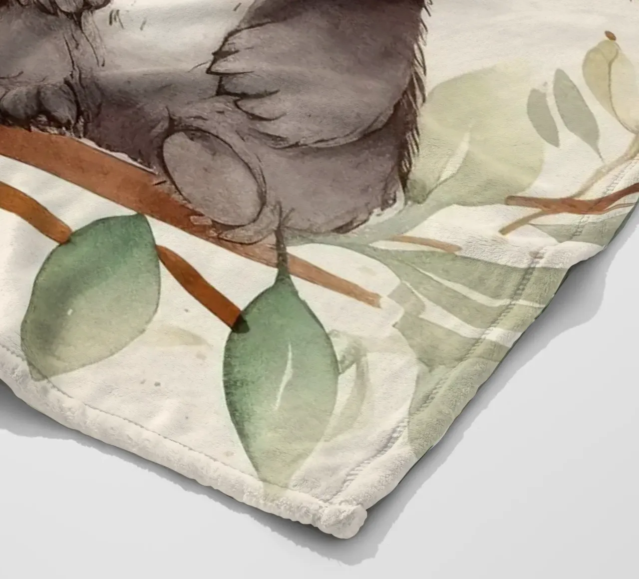 Retro Koala Duo fleece blanket by Funny Animals