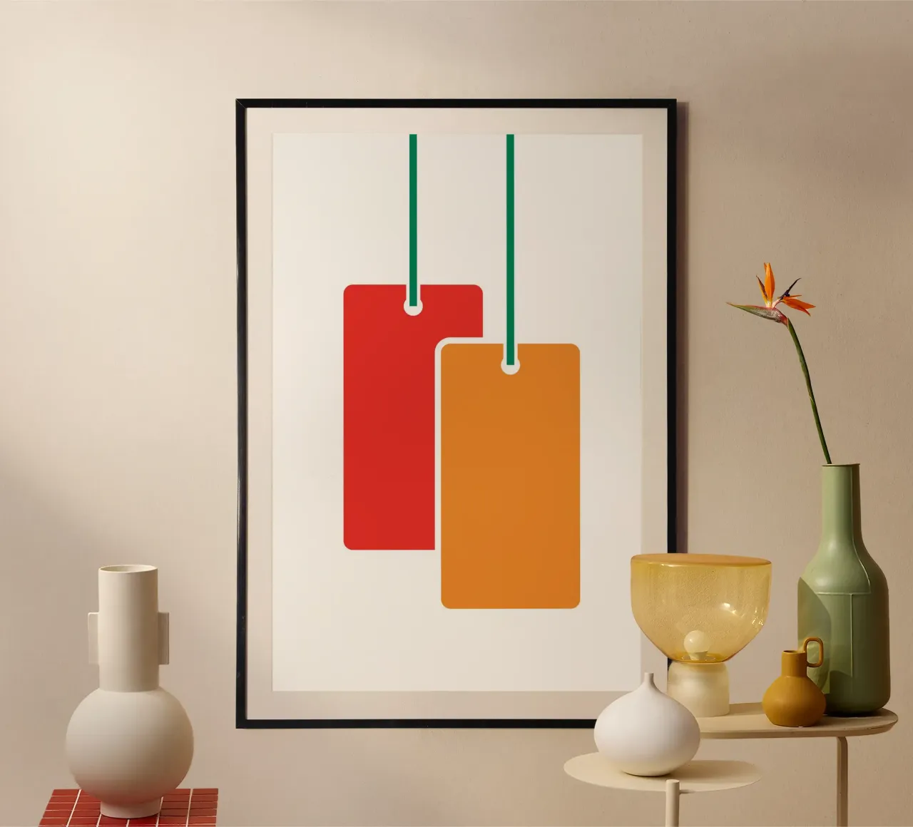 Tagged Value poster con telaio in legno da galihstudio