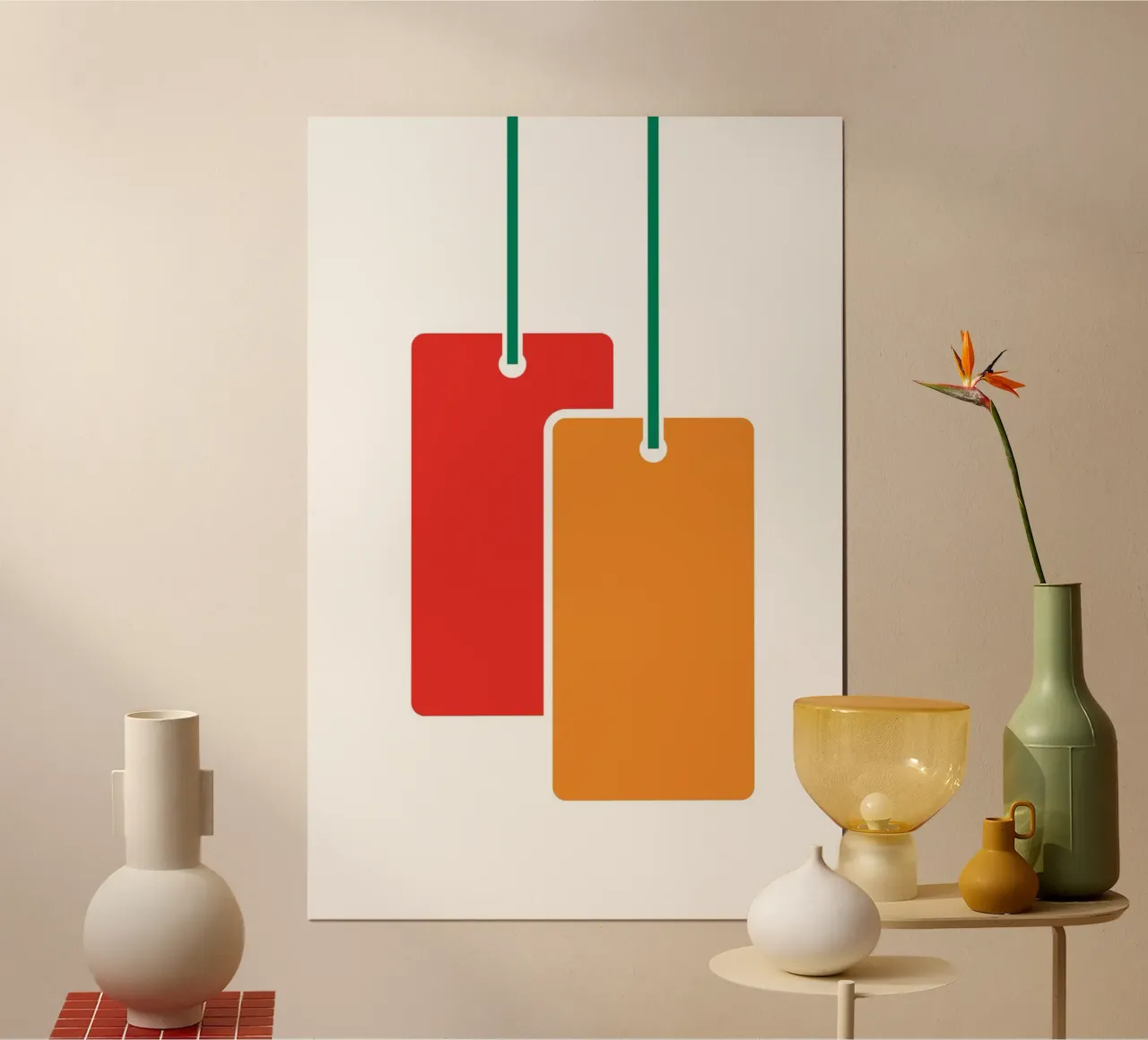 Tagged Value poster con telaio in legno da galihstudio