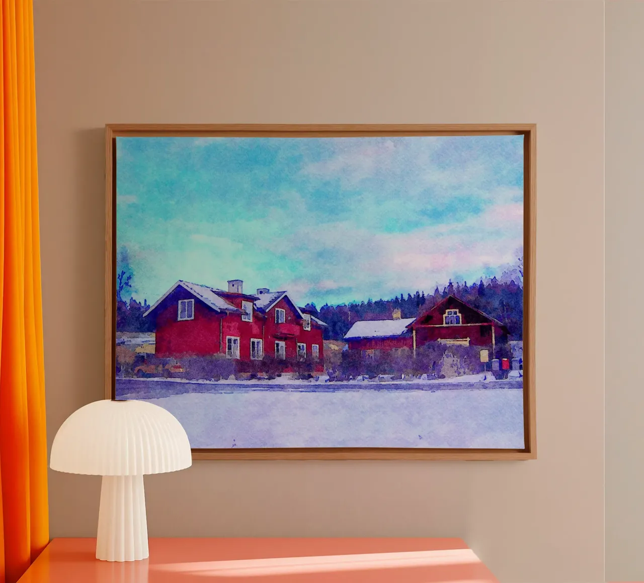 Svezia tela con Cornice a cassetta da Massimo Frascogna