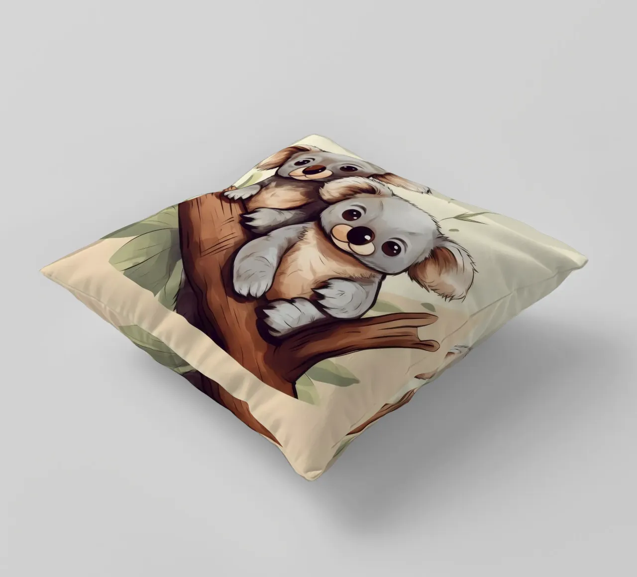 Retro Koala Duo decorative cushion by Funny Animals