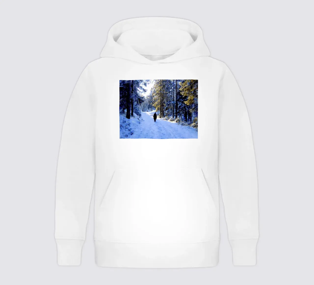 Winter walking kids hoodie by Massimo Frascogna