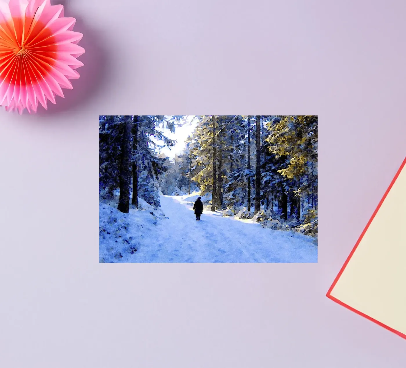 Winter walking sticker by Massimo Frascogna