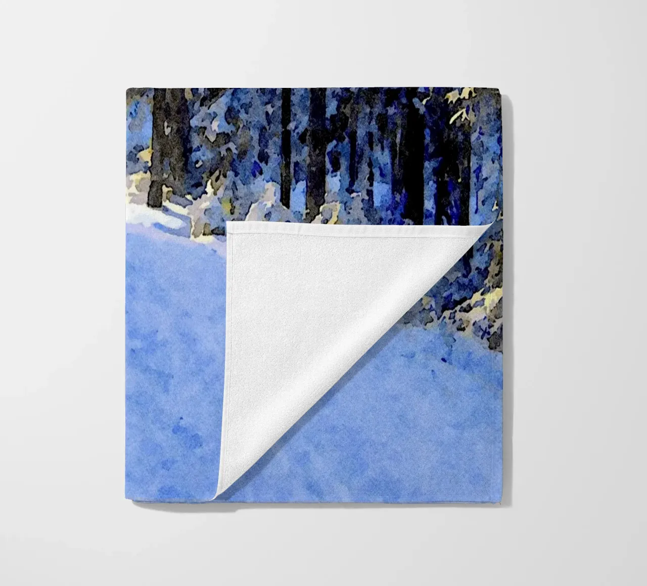 Winter walking beach towel by Massimo Frascogna