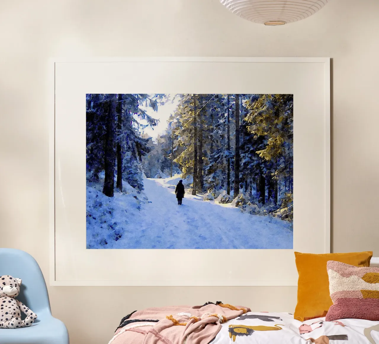 Winter walking poster by Massimo Frascogna