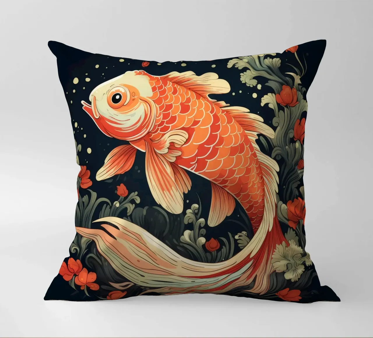 Pesce Koi retrò cuscino da Funny Animals