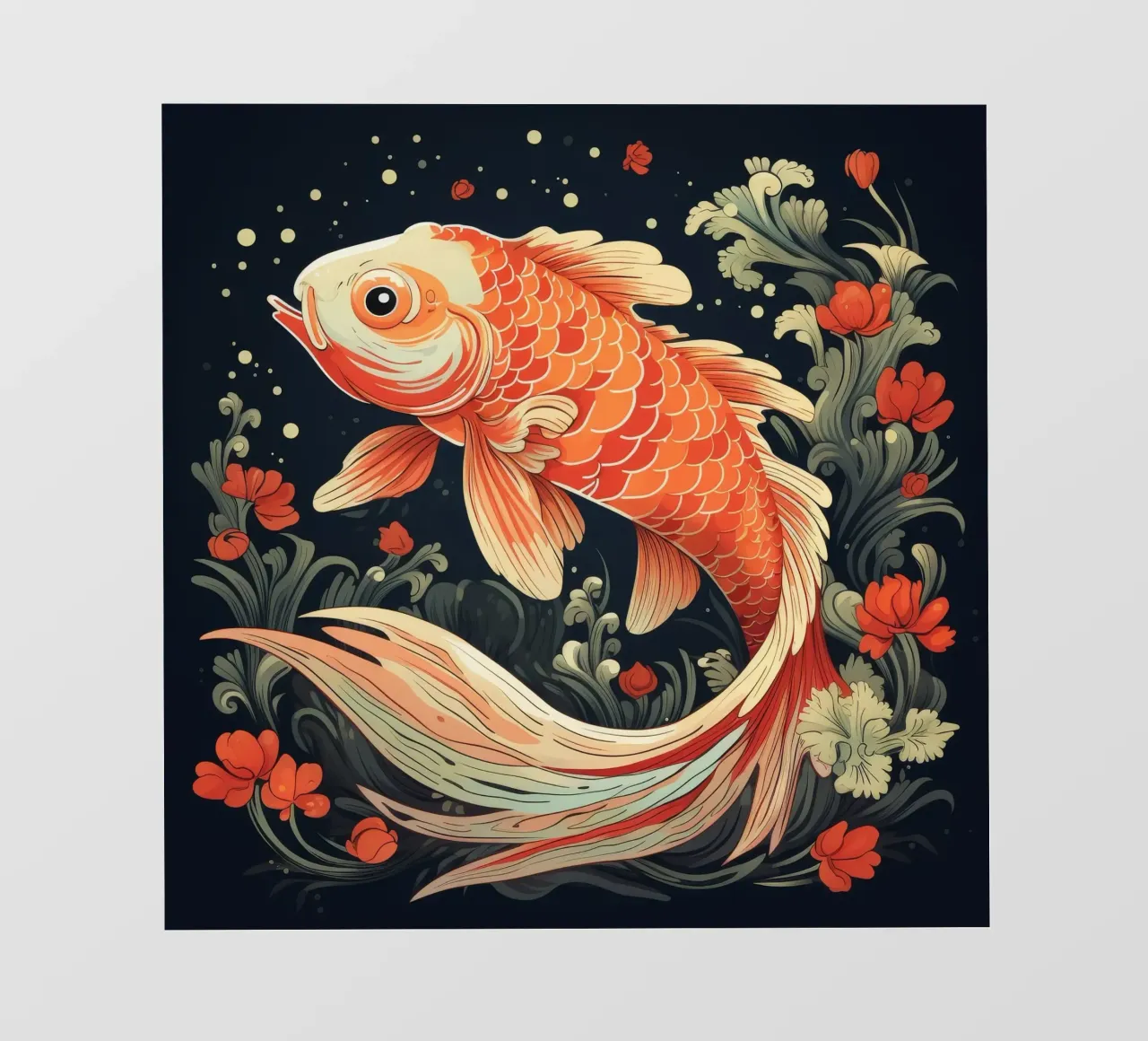 Pesce Koi retrò telo in pvc da Funny Animals