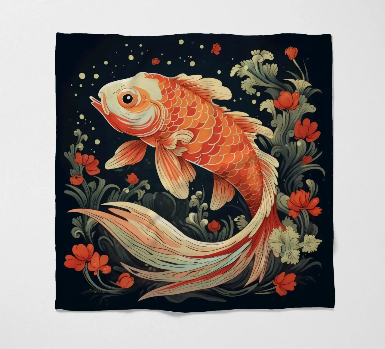 Pesce Koi retrò coperta in pile da Funny Animals