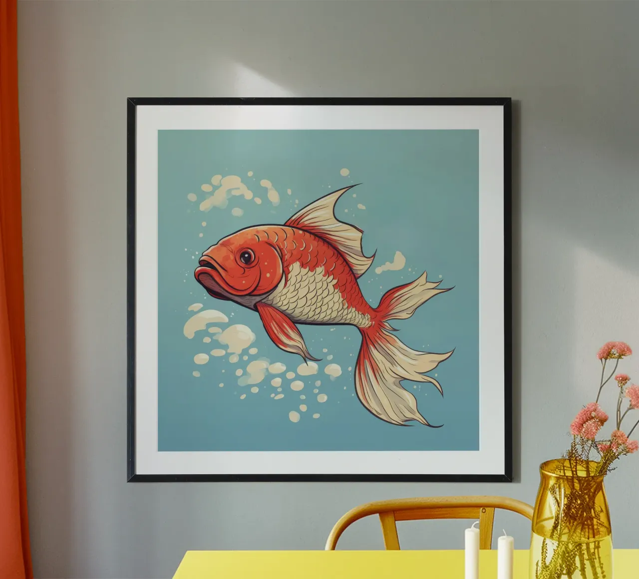 Retro Funny Cute Koi Fish Cartoons hahnemühle de Funny Animals