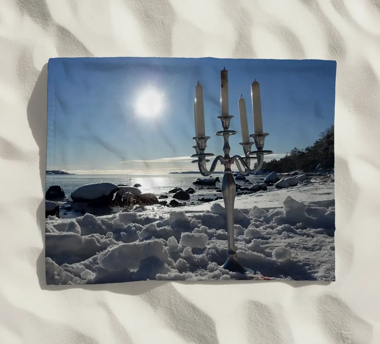 Il candelabro e l'inverno telo mare da Massimo Frascogna