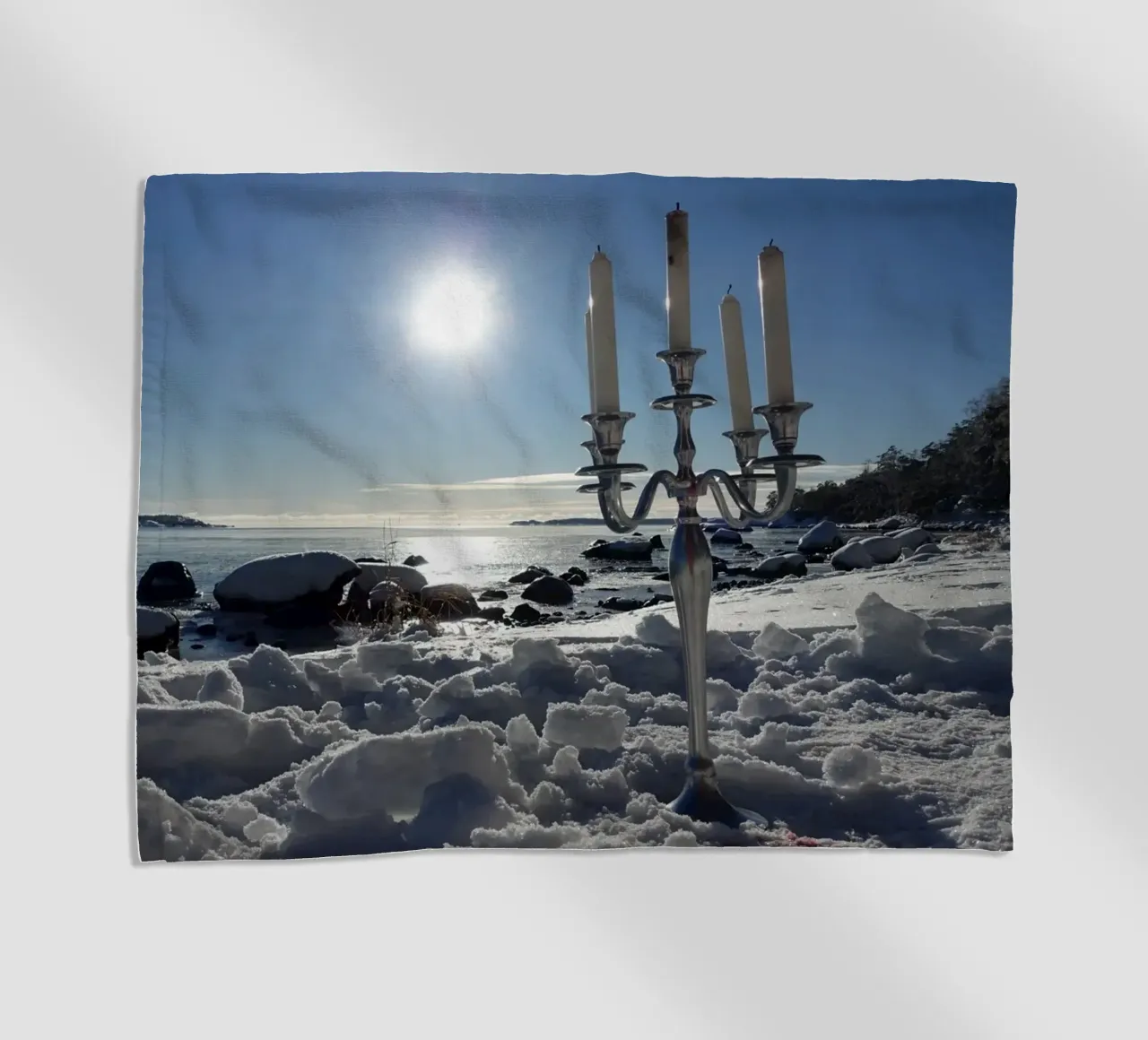 Il candelabro e l'inverno telo mare da Massimo Frascogna