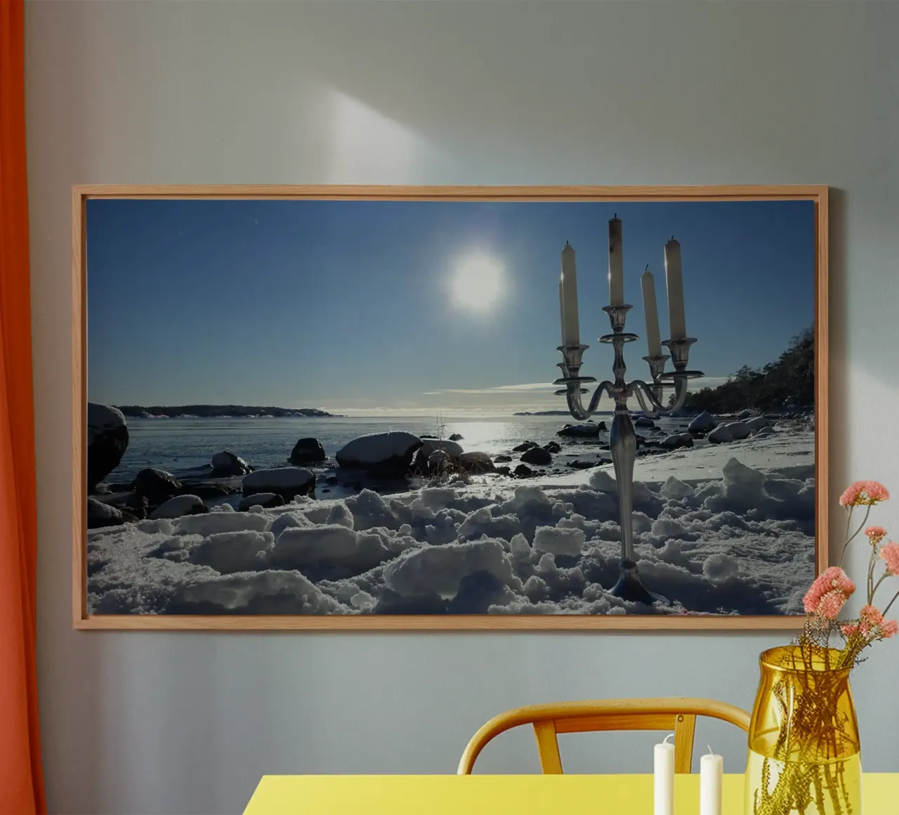 Il candelabro e l'inverno alluminio dibond da Massimo Frascogna