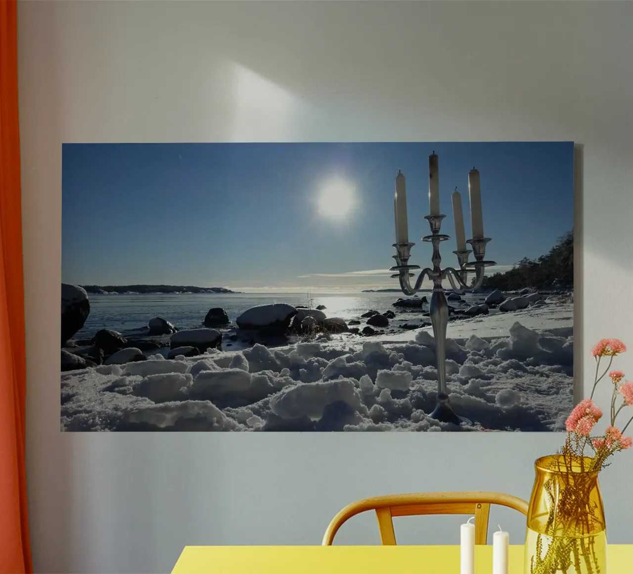 Il candelabro e l'inverno tela da Massimo Frascogna