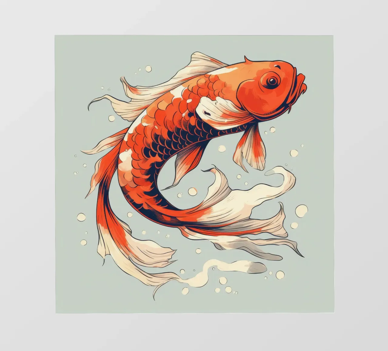 Pesce Koi retrò telo in pvc da Funny Animals