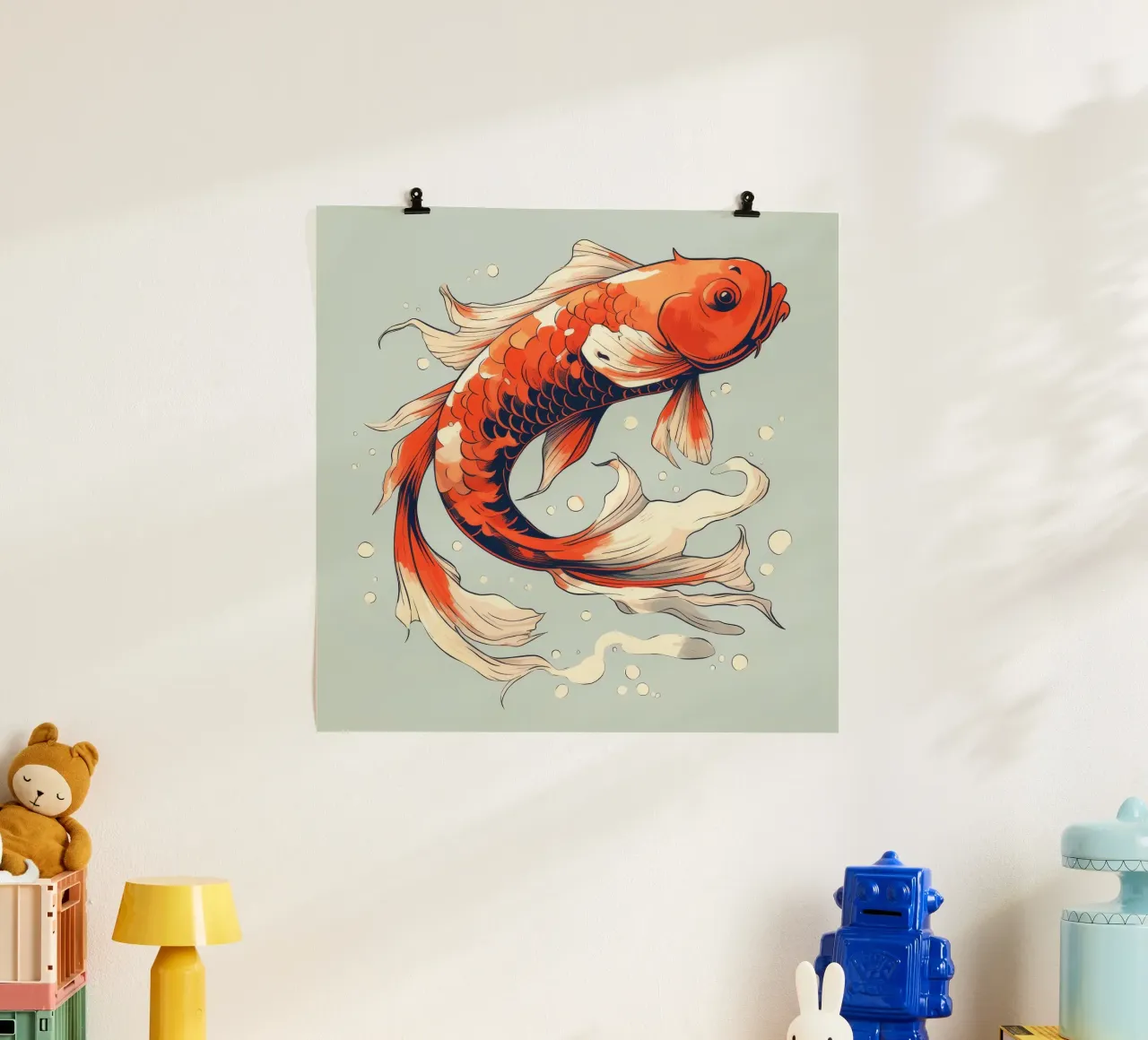 Pesce Koi retrò carta hahnemühle da Funny Animals