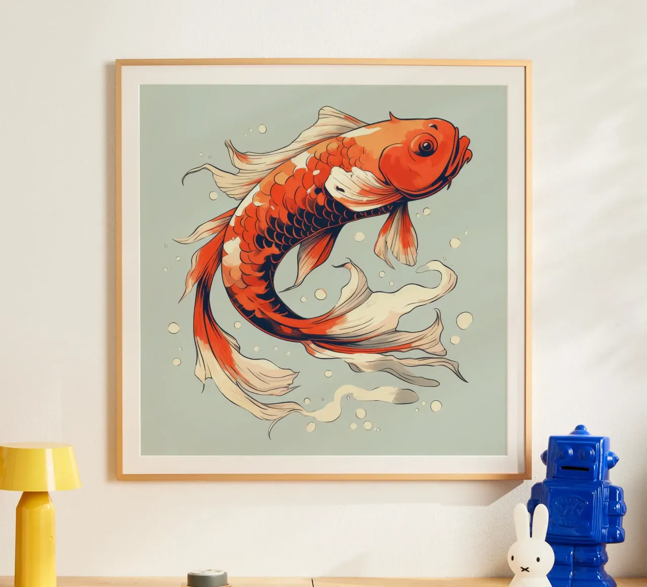 Pesce Koi retrò carta hahnemühle da Funny Animals