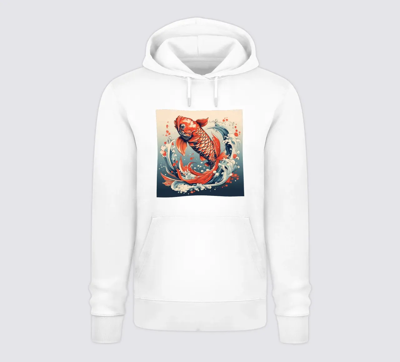 Pesce Koi retrò felpa con cappuccio da Funny Animals