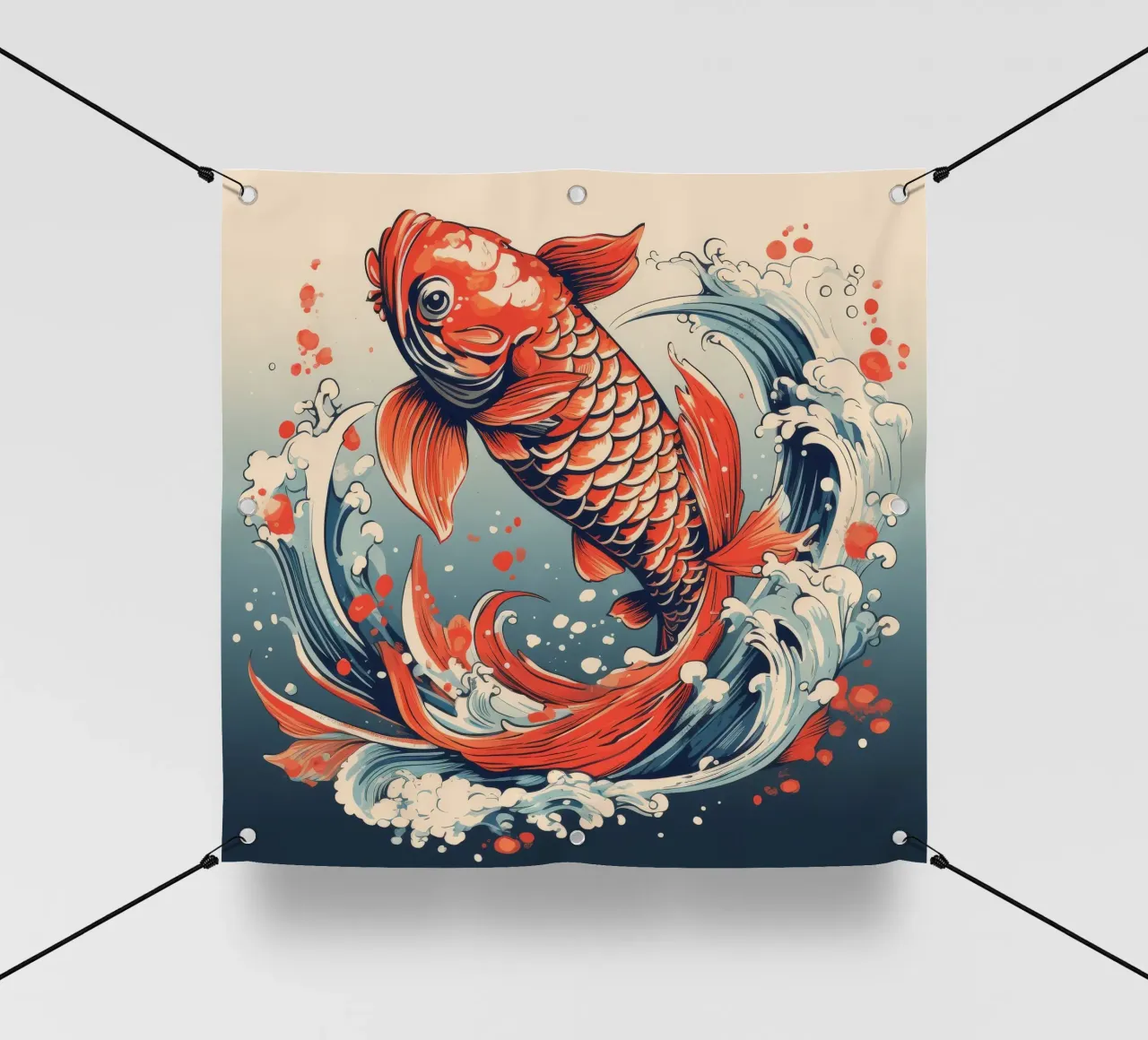Pesce Koi retrò telo in pvc da Funny Animals