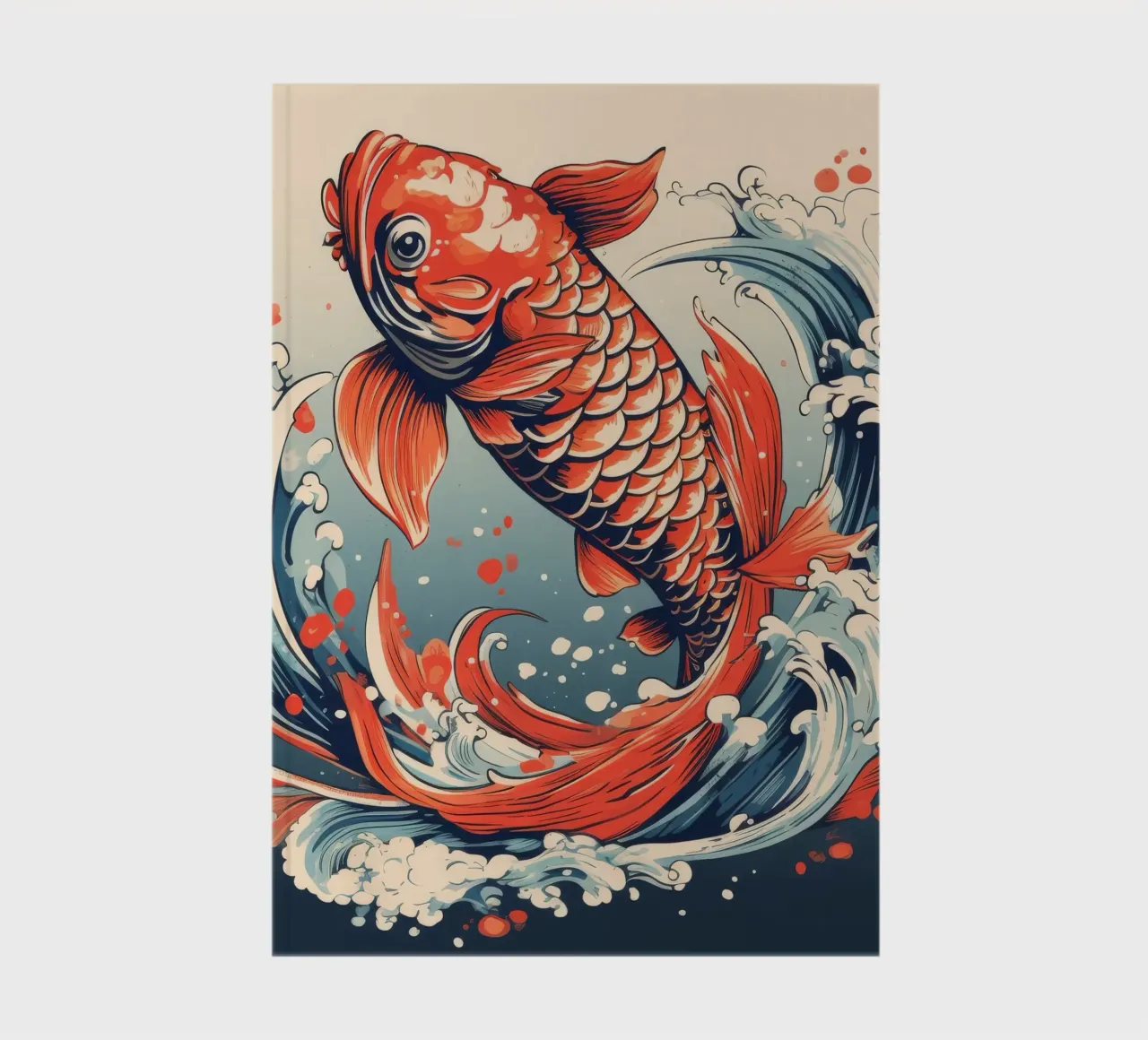 Poisson Koï rétro carnet de notes de Funny Animals