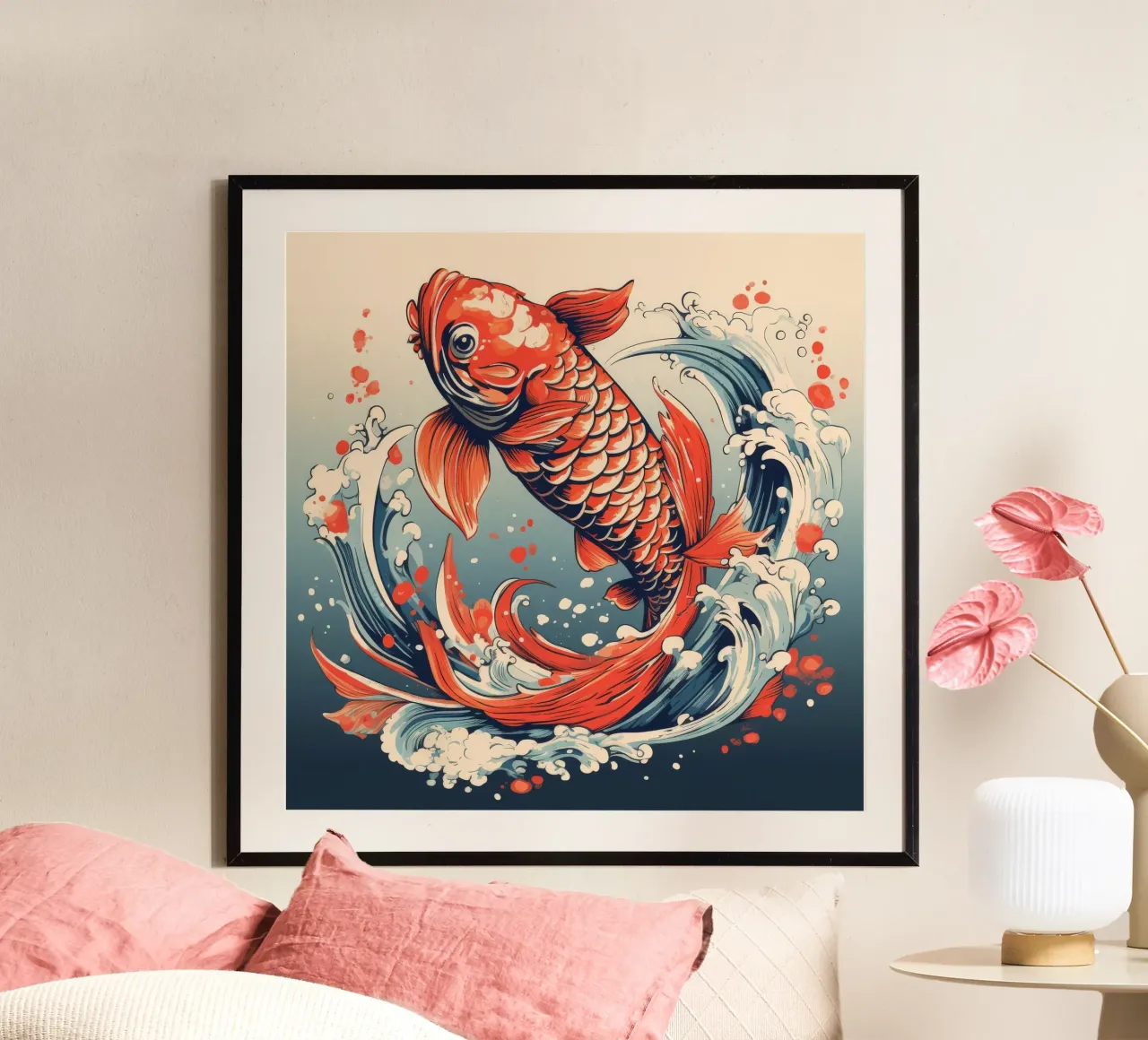 Pesce Koi retrò carta hahnemühle da Funny Animals
