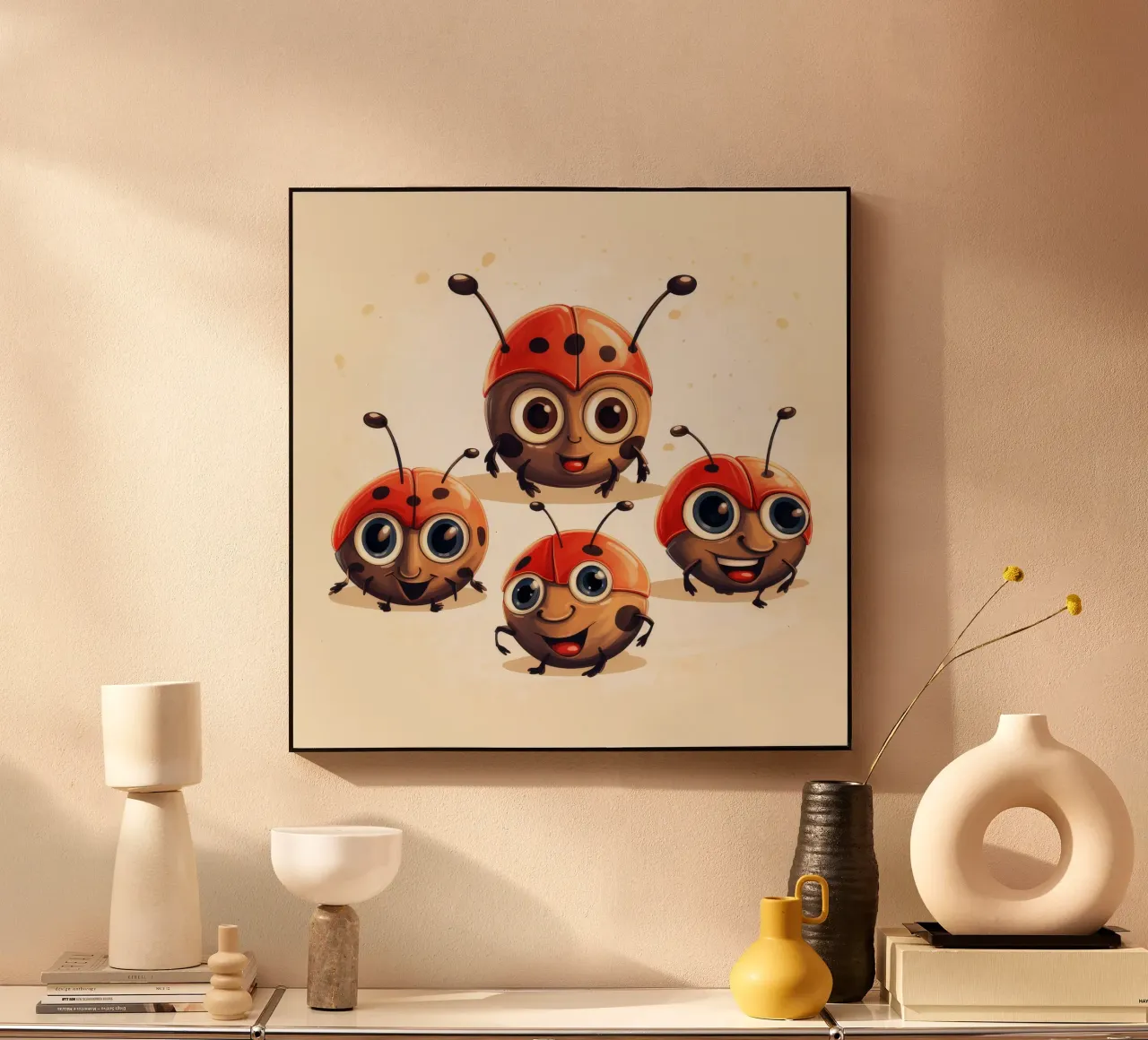 Retro Ladybug Gang alluminio dibond da Funny Animals
