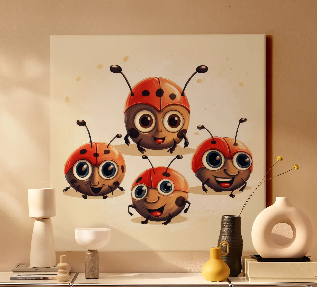 Gang de coccinelles rétro toile de Funny Animals