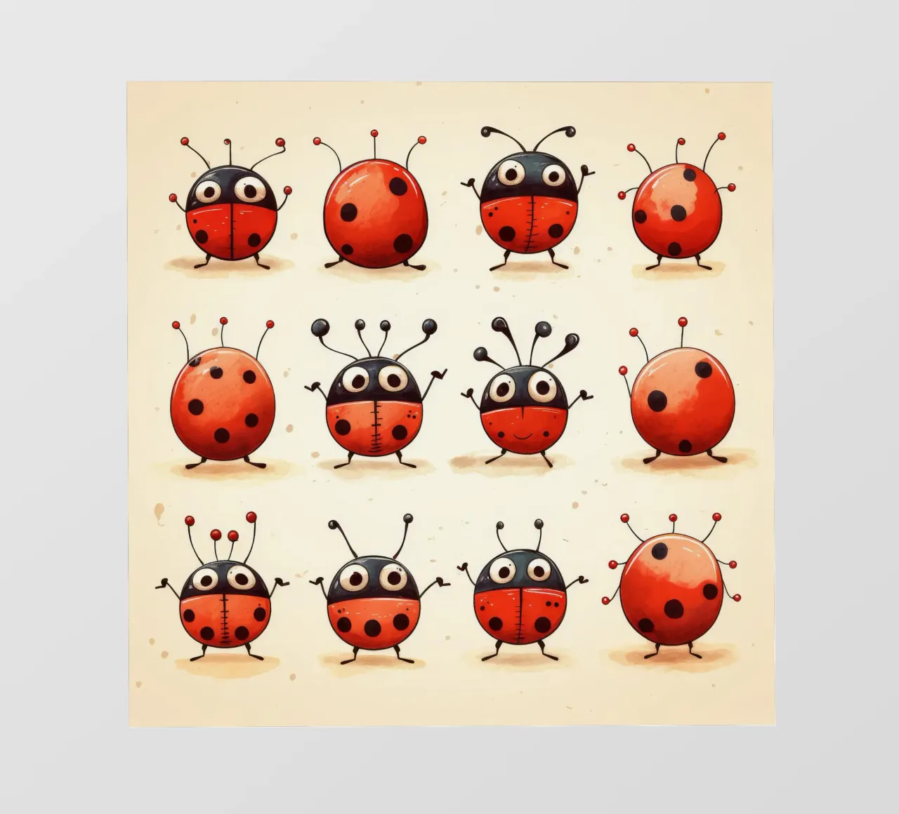Retro Ladybug Gang pellicola backlit da Funny Animals